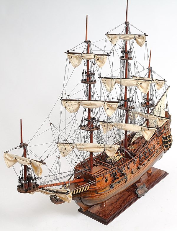 Royal Navy HMS Fairfax of Commonwealth of England Frigate Tall Ship  Wood Model Sailboat Assembled on Sale