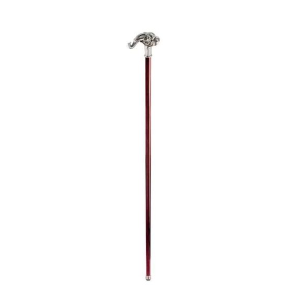 Italian Solid Hardwood Fortune Elephant Pewter Walking Stick Collectible Gift Cheap