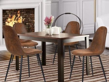 Modern  Lounge Kitchen Dining Upholstered Seat Chairs Set of 4 Online Sale