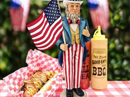 Uncle Sam Yankee Doodle Dandy Statue 4 of July  Patriotic Desktop Statue Hot on Sale