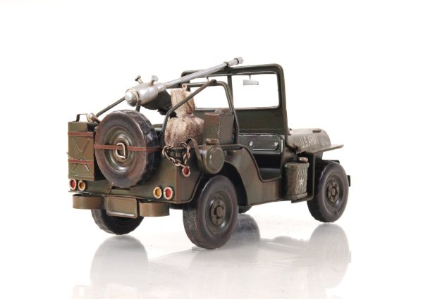 US Army Green 1940 World War II Era Willys MB Overland Jeep Car Metal Model Sale