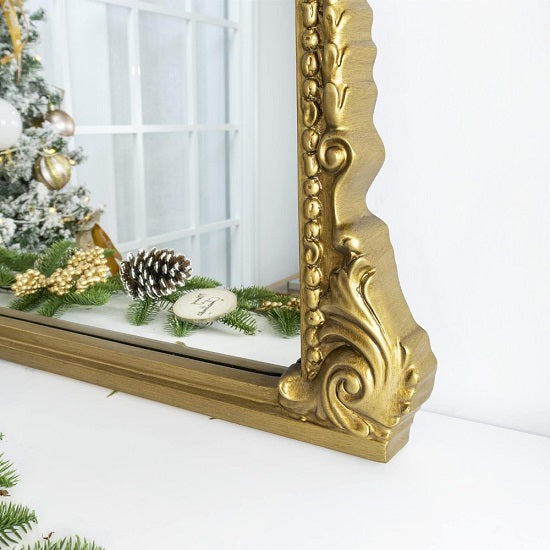 Full Length Antiqued Baroque Style Gold Ornate Dresser Mirror Supply