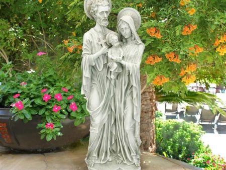 The Holy Family Saints Mary Jesus and Joseph Large Garden Statue By artist Carlo Bronti Hot on Sale