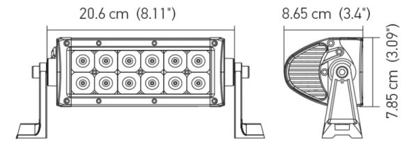 Hella Value Fit 8in Light - 36W Dual Row White Housing Flood Beam - LED Hot on Sale