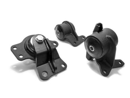 Innovative 05-08 Honda FIT JAZZ L-Series Black Steel Mounts 95A Bushings (Manual Trans) For Sale