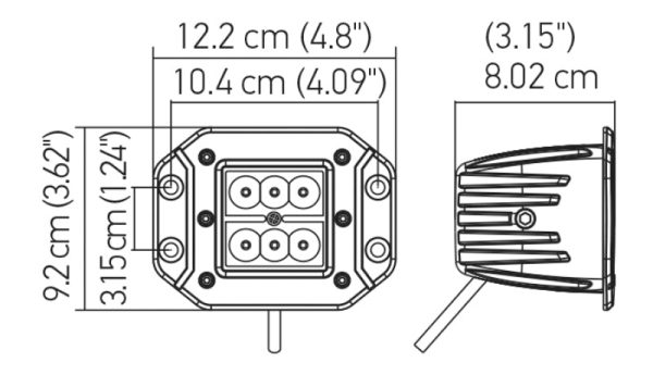 Hella Value Fit Flush Mount 3in 18W Cube Flood Beam LED Light Supply