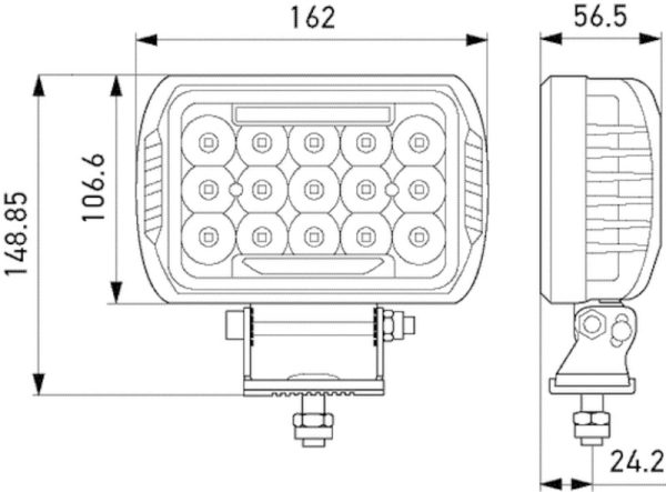 HELLA Value Fit 450 LED Lamp - 10-30 VDC 75W Driving Light Kit Fashion