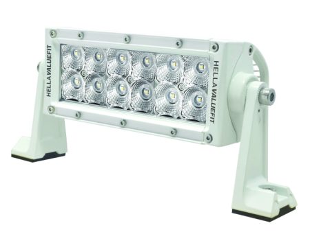 Hella Value Fit 8in Light - 36W Dual Row White Housing Flood Beam - LED Hot on Sale