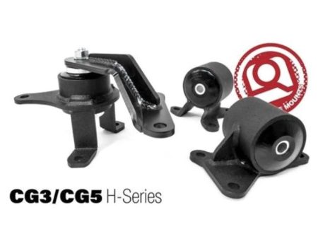 Innovative 98-02 Accord H-Series Black Steel Mounts 75A Bushings For Discount