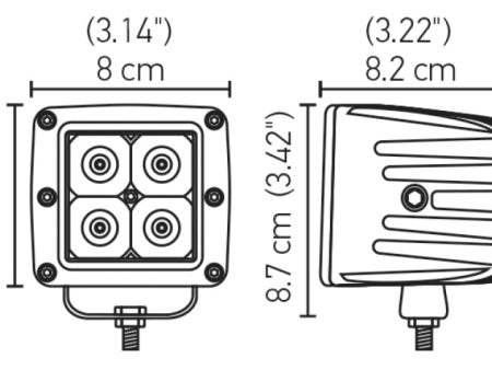 Hella HVF Cube 4 LED Off Road Kit - 3.1in 12W Spot Beam Online Sale