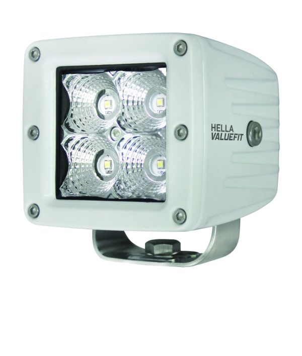 Hella HVF Cube 4 LED Off Road Kit - 3.1in 12W Flood Beam Online Sale