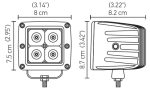 Hella HVF Cube 4 LED Off Road Kit - 3.1in 2X12W Fashion