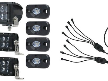 Hella Value Fit Kit 8in Light Bars - 8x Converter - Cube Lights x 2 - Rocker Lights x 4 Online now