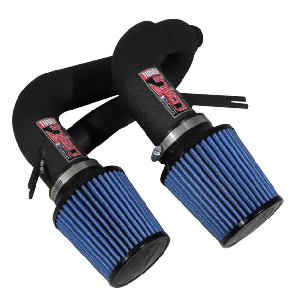 Injen 08-09 535i E60 3.0L L6 Twin intake & AMSOIL Filters Wrinkle Black Short Ram Intake Hot on Sale