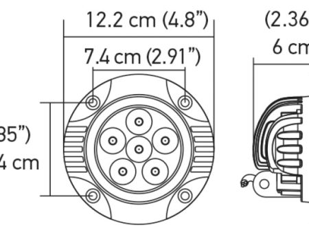 Hella Value Fit 90mm 6 LED Light - FLSH Off Road Spot Light on Sale