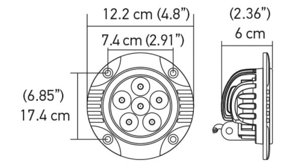 Hella Value Fit 90mm 6 LED Light - FLSH Off Road Spot Light on Sale