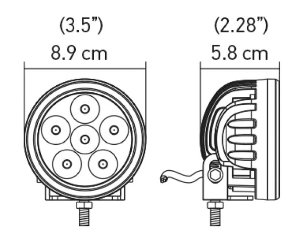 Hella Value Fit 90mm 6 LED Light - PED Off Road Spot Light Cheap